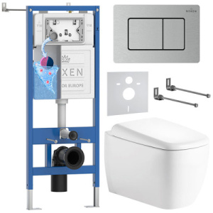 Комплект инсталляции 6 в 1 Roxen StounFix Dual Fresh 968523 с аромадозатором, сатин
