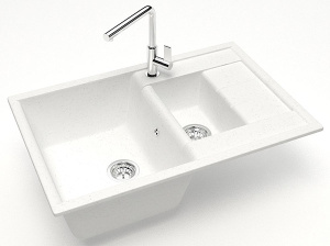 Кухонная мойка Marrbaxx 210/G31 / 210/Q4 / 210/Q5 / 210/Q10, 76х50, белый