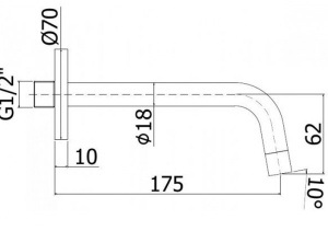 Излив Paffoni Light ZBOC045NO