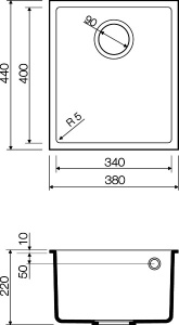 Кухонная мойка Omoikiri Bosen 38-U, 38х44, ваниль