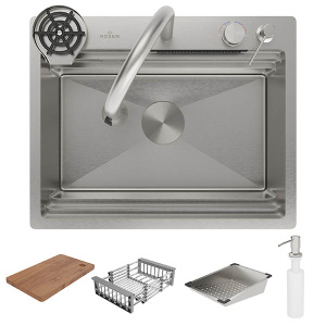 Кухонная мойка Roxen Stage Plus 560250-60 многофункциональная 8 в 1, 60х48/сатин