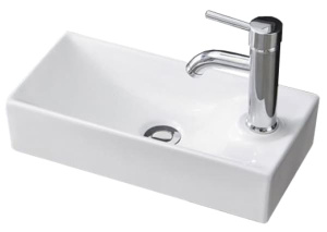 Умывальник Aquaceramika Atrio AC090 R / L, 44х21 левый, белый