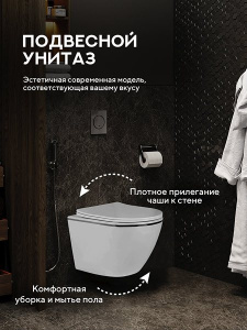 Подвесной унитаз Amore di Mare Delio Silver Line P203S