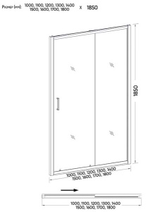 Душевая дверь Veconi VN-46 pear, 100х185, pear
