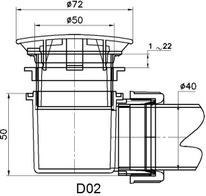 Сифон для душевого поддона RGW Velplex QYD-02