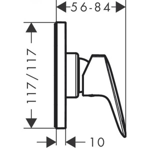 Смеситель встраиваемый Hansgrohe Logis 71604000 (1 функция), хром