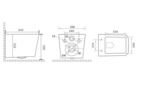 Подвесной унитаз Gid Tr2144 с сиденьем Soft Close