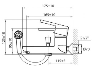 Смеситель для ванны Ahti Satakunta SK405001