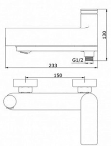 Смеситель для ванны Ganzer GZ07132