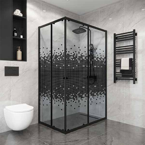 Душевой уголок Niagara Eco NG-1012-14Q / NG-1018-14Q Black, 120х80, мозаика