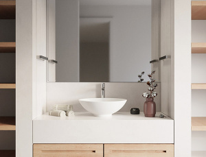 Умывальник Whitecross Jade белый матовый Solid Surface