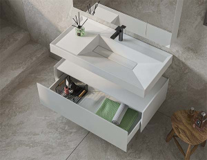 Умывальник Belux Триумф 1000-02 белый матовый Solid Surface
