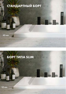 Акриловая ванна Excellent Pryzmat Slim, 170х75