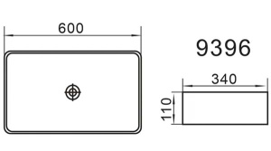 Умывальник Axus 9396 / 9533, 50х34