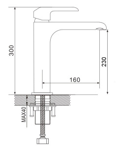 Смеситель для умывальника Rose R2111F