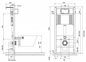 Инсталляция для унитаза Cersanit Aqua Prime P 50Z