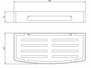 Полка Omnires Uni UN10331GL / UN10331GLB, золото