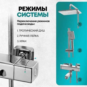 Душевая стойка Grocenberg GB7005CR с термостатом