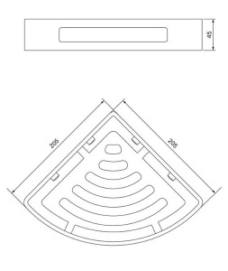 Полка Omnires Uni UN10332BL