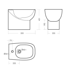 Напольное биде Sanita Infinity