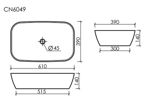 Умывальник CeramicaNova Element CN6049