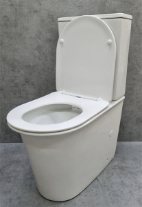 Напольный унитаз CeramaLux 1222A-1A безободковый, белый глянец