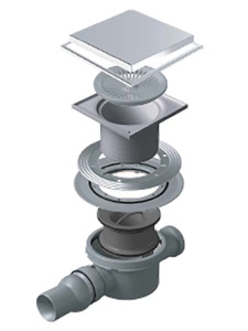 Душевой трап Pestan Confluo Standart Plate 2 2 in 1 with flange, 10х10 см