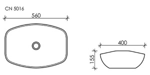 Умывальник CeramicaNova Element CN5016