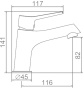 Смеситель для умывальника Ledeme L1069B
