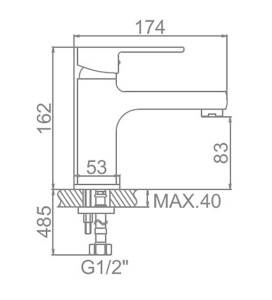 Смеситель для умывальника Ledeme H30 L1030