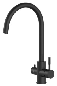 Смеситель для кухонной мойки Oliveeka OL-458022-MB с подключением к фильтру воды