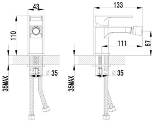 Смеситель для биде Lemark Plus Grace LM1508C