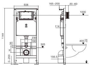 Комплект инсталляции Weltwasser Amberg 506 BL