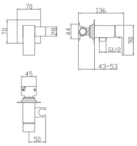 Смеситель для биде Vieir V502554C