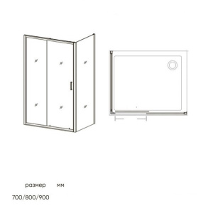 Боковая стенка Veconi KP-09 70 прозрачная