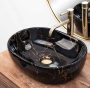 Умывальник Rea Amelia black marble shiny U8000