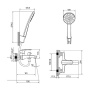 Смеситель для ванны Iddis Ray RAYWT02i02