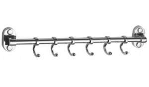 Планка с крючками Ledeme L209-6 / L209-8, 50 см 6 крючков, хром