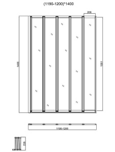 Душевая шторка на ванну Vincea VSB-32120CL