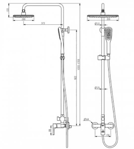 Душевая стойка Lemark Ursus LM7260BL