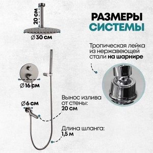 Душевая система скрытого монтажа Grocenberg GB5099BG-2