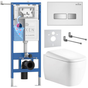 Комплект инсталляции 6 в 1 Roxen StounFix Dual Fresh 968524 с аромадозатором, белый