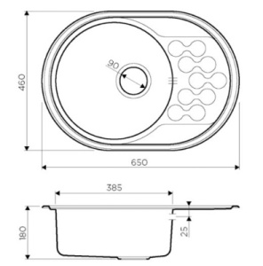 Кухонная мойка Omoikiri Kasumigaura 65-IN / 77-IN, 65х46, матовый