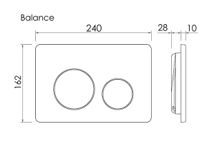 Кнопка для инсталляции CeramicaNova Balance Circle CN12-001GG