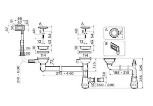 Сифон для мойки Omoikiri WK-1.5-UN-IN