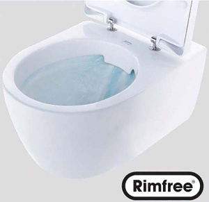 Подвесной унитаз Geberit Acanto Rimfree безободковый, белый