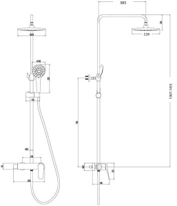 Душевая стойка Lemark Bronx LM3760GM