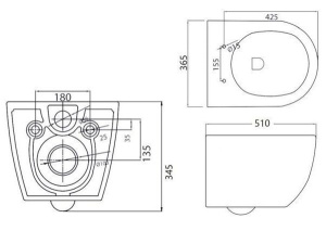 Подвесной унитаз Cezares Stylus-Tor, белый