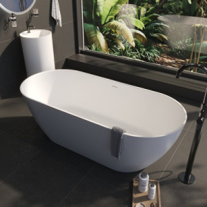 Ванна из искусственного камня Whitecross Tawna белый матовый Solid Surface, 165х80, белый матовый