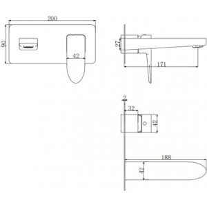 Смеситель встраиваемый Omnires Siena SN7315СR (1 функция)